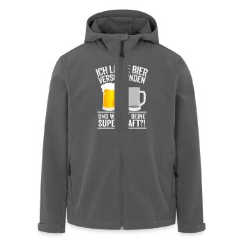 Lustiger Bier Spruch Zauberer Biere Bierfest Witz - Recycelte Männer Softshell-Jacke von Stanley/Stella - Anthrazit - Vorne - AI Model Male 185 light (185cm)