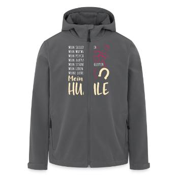 HUZULE - mein - Recycelte Männer Softshell-Jacke von Stanley/Stella - Anthrazit - Vorne - AI Model Male 185 light (185cm)