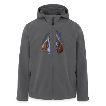 walross - Recycelte Männer Softshell-Jacke von Stanley/Stella - Anthrazit - Vorne - AI Model Male 185 light (185cm)