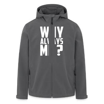 WARUM IMMER ICH? - Recycelte Männer Softshell-Jacke von Stanley/Stella - Anthrazit - Vorne - AI Model Male 185 light (185cm)