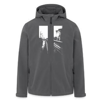 U-Bahn - Recycelte Männer Softshell-Jacke von Stanley/Stella - Anthrazit - Vorne - AI Model Male 185 light (185cm)