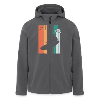 Surfing Surf Surfer Geschenk Retro Vintage Strand - Recycelte Männer Softshell-Jacke von Stanley/Stella - Anthrazit - Vorne - AI Model Male 185 light (185cm)
