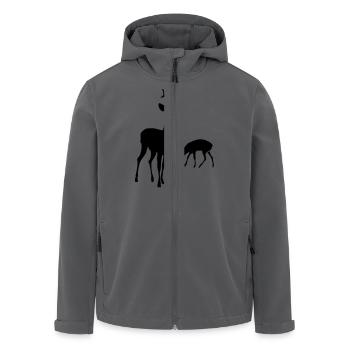 Zwei Rehe - Recycelte Männer Softshell-Jacke von Stanley/Stella - Anthrazit - Vorne - AI Model Male 185 light (185cm)