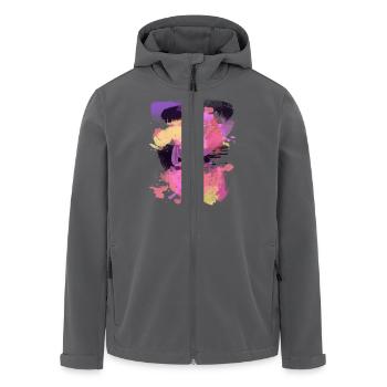 Kay&Em Color Explosion - Recycelte Männer Softshell-Jacke von Stanley/Stella - Anthrazit - Vorne - AI Model Male 185 light (185cm)