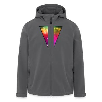 Regenbogen-Raum - Recycelte Männer Softshell-Jacke von Stanley/Stella - Anthrazit - Vorne - AI Model Male 185 light (185cm)