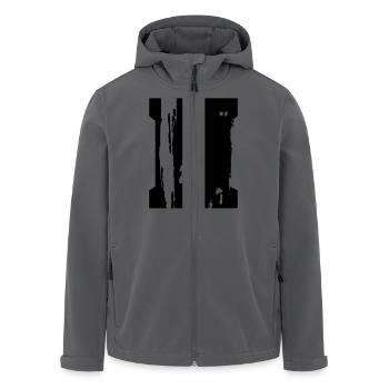 H - Buchstabe - Recycelte Männer Softshell-Jacke von Stanley/Stella - Anthrazit - Vorne - AI Model Male 185 light (185cm)
