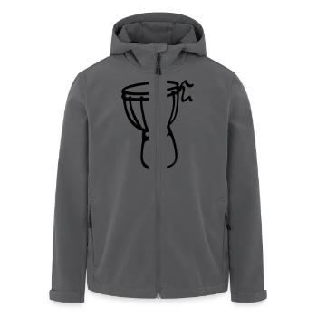 Djembe - Afrikanische Trommel - Handtrommel - Recycelte Männer Softshell-Jacke von Stanley/Stella - Anthrazit - Vorne - AI Model Male 185 light (185cm)