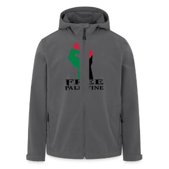 Zeichnen der palästinensischen Symbolflagge Paläst - Recycelte Männer Softshell-Jacke von Stanley/Stella - Anthrazit - Vorne - AI Model Male 185 light (185cm)