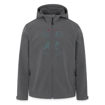 Alaska - Grizzly Bear - Recycelte Männer Softshell-Jacke von Stanley/Stella - Anthrazit - Vorne - AI Model Male 185 light (185cm)