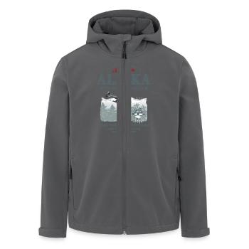 Alaska - Aircraft - Recycelte Männer Softshell-Jacke von Stanley/Stella - Anthrazit - Vorne - AI Model Male 185 light (185cm)