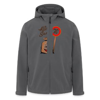 Alter Sack - 70. Geburtstag - 70 - Siebzig - Recycelte Männer Softshell-Jacke von Stanley/Stella - Anthrazit - Vorne - AI Model Male 185 light (185cm)