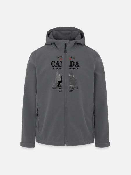 Canada - Western - First Nation - Indianer - Recycelte Männer Softshell-Jacke von Stanley/Stella - Anthrazit