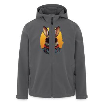 Stadttürsteher Hasengeist | Liebhaber von Kaninchen - Recycelte Männer Softshell-Jacke von Stanley/Stella - Anthrazit - Vorne - AI Model Male 185 light (185cm)
