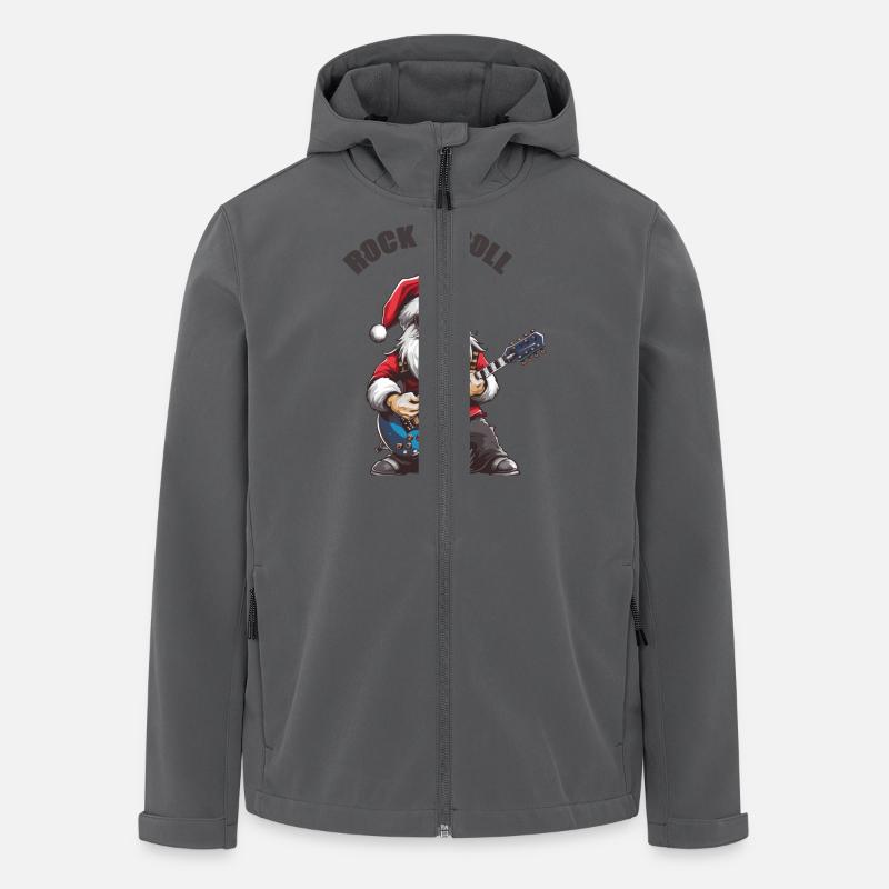Weihnachtsmann Gitarre - Recycelte Männer Softshell-Jacke von Stanley/Stella - Anthrazit