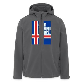 Island Eurovision Song Contest - Recycelte Männer Softshell-Jacke von Stanley/Stella - Anthrazit - Vorne - AI Model Male 185 light (185cm)