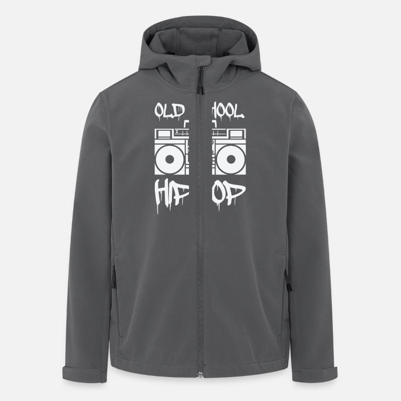 ghettoblaster old school - Recycelte Männer Softshell-Jacke von Stanley/Stella - Anthrazit