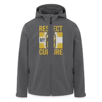 Kombucha – Mehr als nur ein Getränk - Recycelte Männer Softshell-Jacke von Stanley/Stella - Anthrazit - Vorne - AI Model Male 185 light (185cm)