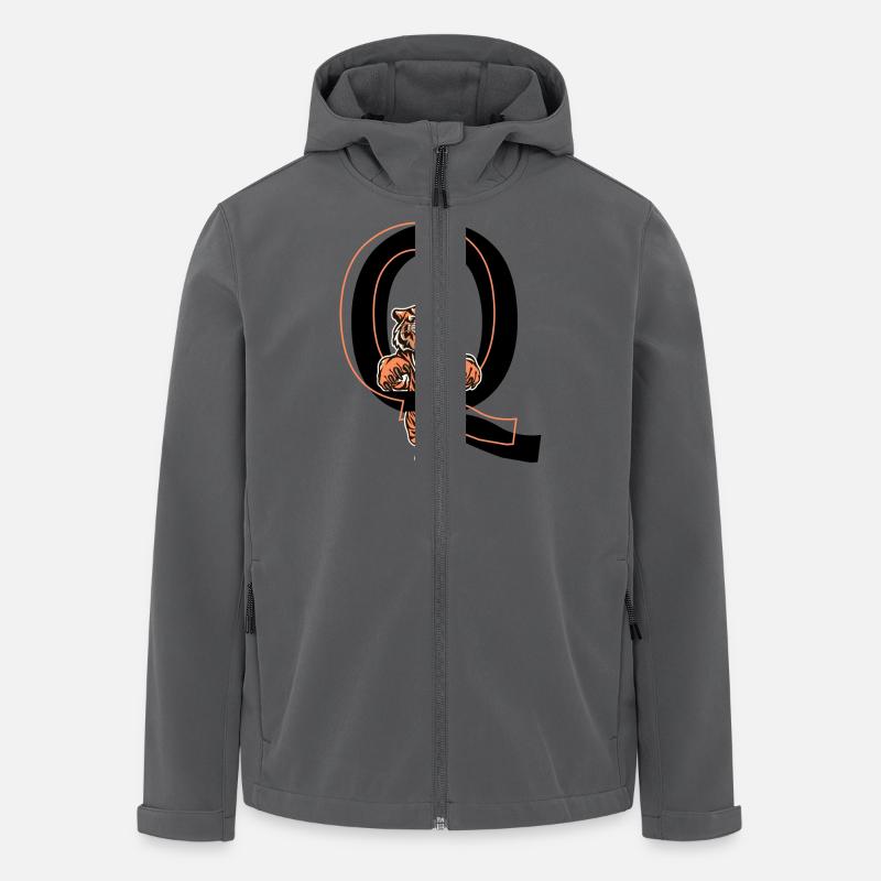 Buchstabe Q Tiger - Geschenkidee - Recycelte Männer Softshell-Jacke von Stanley/Stella - Anthrazit
