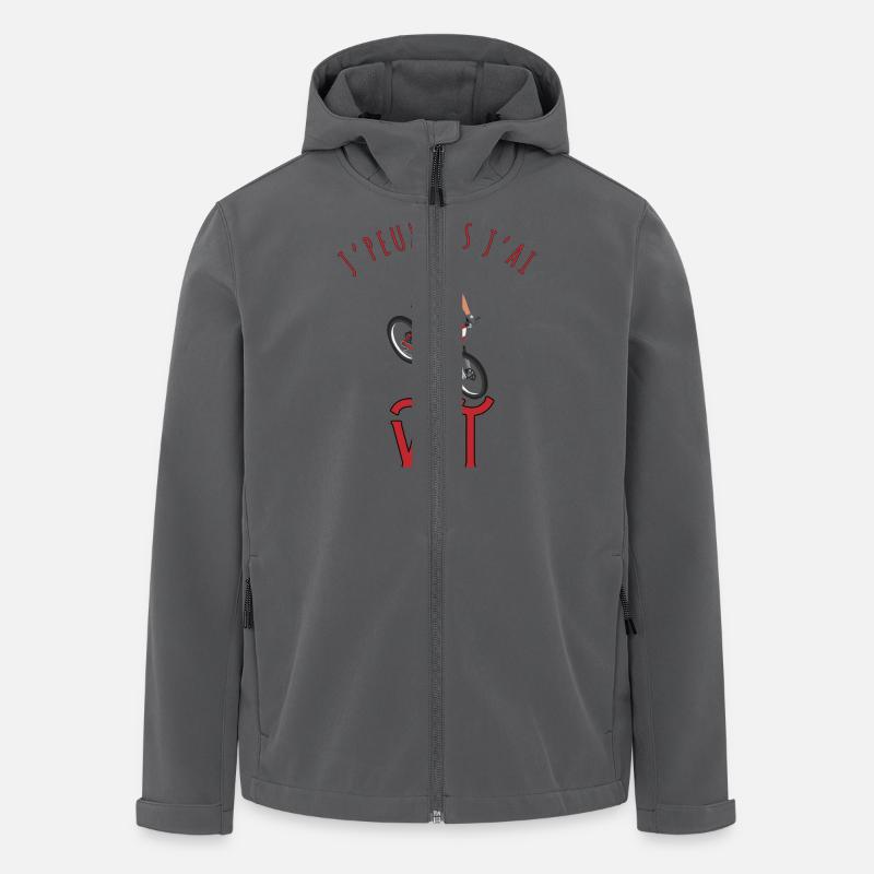 J’peux pas j’ai vtt - idée cadeau - Veste softshell homme en polyester recyclé Stanley/Stella - charbon