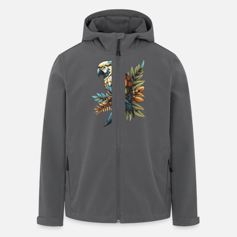 Papagai - Recycelte Männer Softshell-Jacke von Stanley/Stella - Anthrazit