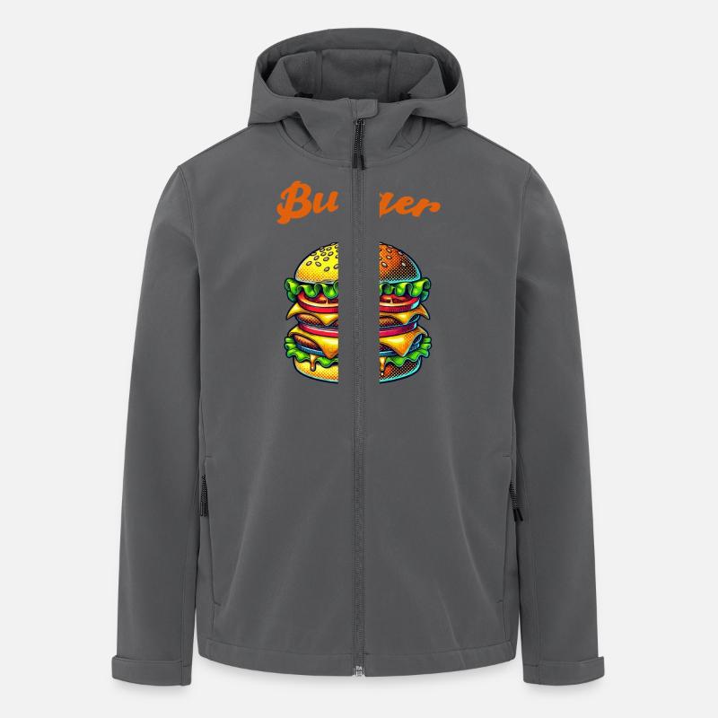 Burger Cheeseburger - Recycelte Männer Softshell-Jacke von Stanley/Stella - Anthrazit