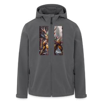 Mutant Monster halb Mensch halb Insekt Dark Horror - Recycelte Männer Softshell-Jacke von Stanley/Stella - Anthrazit - Vorne - AI Model Male 185 light (185cm)