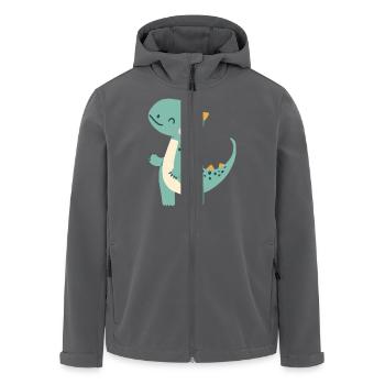 Knuddel Dino - Recycelte Männer Softshell-Jacke von Stanley/Stella - Anthrazit - Vorne - AI Model Male 185 light (185cm)