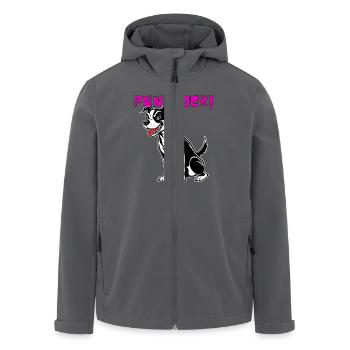 Punkrock Hund - Recycelte Männer Softshell-Jacke von Stanley/Stella - Anthrazit - Vorne - AI Model Male 185 light (185cm)