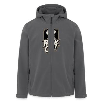 Labrador Retriever Hund - Rock on - Recycelte Männer Softshell-Jacke von Stanley/Stella - Anthrazit - Vorne - AI Model Male 185 light (185cm)