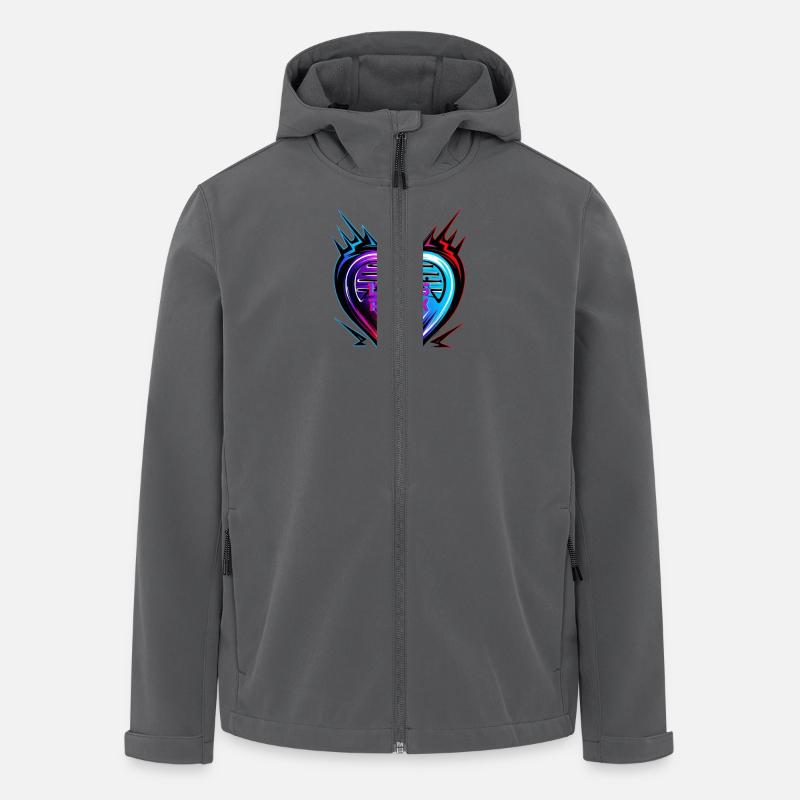 Herz LETs ROCK - Valentinstag - Recycelte Männer Softshell-Jacke von Stanley/Stella - Anthrazit