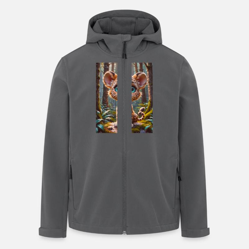 super süße afrikanische Tiere – Leopard - Recycelte Männer Softshell-Jacke von Stanley/Stella - Anthrazit