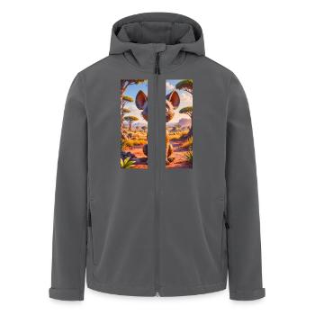 Super süße afrikanische Tiere – Harpyie - Recycelte Männer Softshell-Jacke von Stanley/Stella - Anthrazit - Vorne - AI Model Male 185 light (185cm)