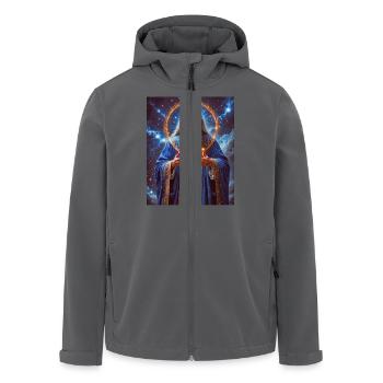 Rod, slawischer Gott der Schöpfung und des Schicksals - Recycelte Männer Softshell-Jacke von Stanley/Stella - Anthrazit - Vorne - AI Model Male 185 light (185cm)