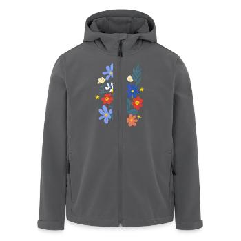 Flower Power - Recycelte Männer Softshell-Jacke von Stanley/Stella - Anthrazit - Vorne - AI Model Male 185 light (185cm)