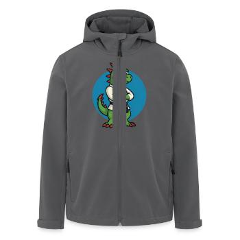 Karate Drache - Kampfsport, Cartoon - Recycelte Männer Softshell-Jacke von Stanley/Stella - Anthrazit - Vorne - AI Model Male 185 light (185cm)