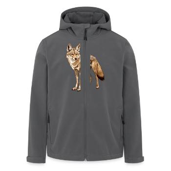 schlauer Schakal - Recycelte Männer Softshell-Jacke von Stanley/Stella - Anthrazit - Vorne - AI Model Male 185 light (185cm)