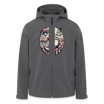 Streifenhörnchen isst eine Rübe Illustration - Recycelte Männer Softshell-Jacke von Stanley/Stella - Anthrazit - Vorne - AI Model Male 185 light (185cm)
