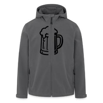 Bier Bierkrug - Recycelte Männer Softshell-Jacke von Stanley/Stella - Anthrazit - Vorne - AI Model Male 185 light (185cm)
