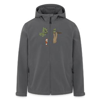 Weihnachtsfaultier - Recycelte Männer Softshell-Jacke von Stanley/Stella - Anthrazit - Vorne - AI Model Male 185 light (185cm)