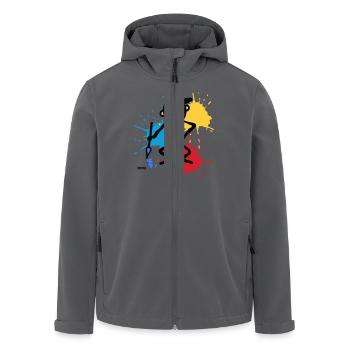 Künstler Farbe - Recycelte Männer Softshell-Jacke von Stanley/Stella - Anthrazit - Vorne - AI Model Male 185 light (185cm)