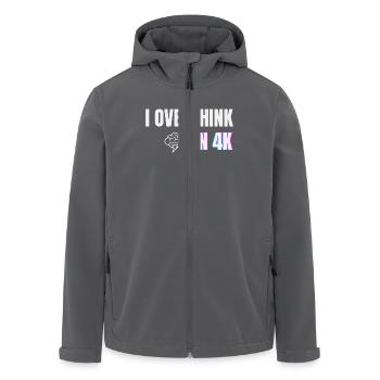 Ich überdenke in 4K – Lustiges Minimal-Angst-Shirt - Recycelte Männer Softshell-Jacke von Stanley/Stella - Anthrazit - Vorne - AI Model Male 185 light (185cm)