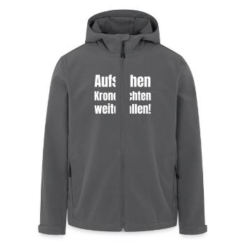 Aufstehen, Krone richten, weiterfallen - Recycelte Männer Softshell-Jacke von Stanley/Stella - Anthrazit - Vorne - AI Model Male 185 light (185cm)