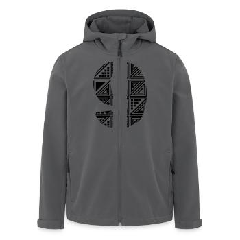 9 - Zahl Neun - Recycelte Männer Softshell-Jacke von Stanley/Stella - Anthrazit - Vorne - AI Model Male 185 light (185cm)