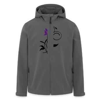 Orchidee / orchid (2c) - Recycelte Männer Softshell-Jacke von Stanley/Stella - Anthrazit - Vorne - AI Model Male 185 light (185cm)