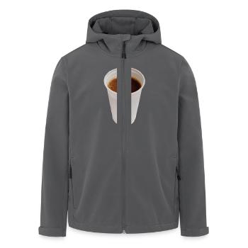 plastik Cafe - Recycelte Männer Softshell-Jacke von Stanley/Stella - Anthrazit - Vorne - AI Model Male 185 light (185cm)