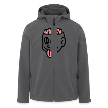 Crazy boy - Gehirn - Recycelte Männer Softshell-Jacke von Stanley/Stella - Anthrazit - Vorne - AI Model Male 185 light (185cm)