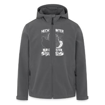 Angeln - Hecht Hunter - Recycelte Männer Softshell-Jacke von Stanley/Stella - Anthrazit - Vorne - AI Model Male 185 light (185cm)
