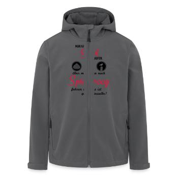 Glück Spiekeroog - Recycelte Männer Softshell-Jacke von Stanley/Stella - Anthrazit - Vorne - AI Model Male 185 light (185cm)