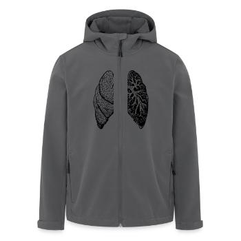 doc146 - Recycelte Männer Softshell-Jacke von Stanley/Stella - Anthrazit - Vorne - AI Model Male 185 light (185cm)