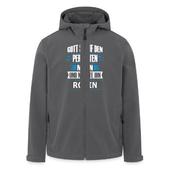 ROBIN - Recycelte Männer Softshell-Jacke von Stanley/Stella - Anthrazit - Vorne - AI Model Male 185 light (185cm)